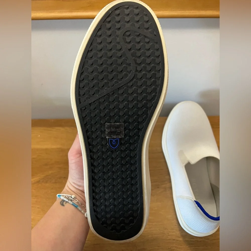 Rothy’s The City Slip On Sneaker Mens 8 Women’s 9.5 Off white